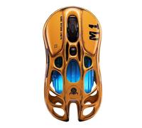 GravaStar M1 Pro Raton Gaming Inalambrico, Magnesio, 26000 dpi, Amarilla | Raton Bluetooth y Sensor PAW3395,5 Botones Programablesy Compatible con 4K Hz,RGB y Conexión Triple,Ratón Gamer para PC y Mac