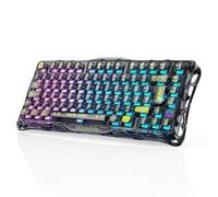 GravaStar Mercury K1 Lite QWERTZ Teclado mecánico (disposición DE), 75% teclado para gaming, inalámbrico, trimodo (2,4 GHz/Bluetooth/cable), teclado para gamer intercambiable en caliente, iluminación