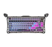 GravaStar Mercury K1 Pro Gaming Teclado DE Layout QWERTY Cyberpunk Edition | 75% Wireless Gaming Keyboard con carcasa de aluminio, Tri-Mode (2.4G/BT/USB-C),Hot Swap, RGB, Tri-modo, teclados mecánicos