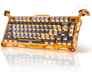 GravaStar Mercury K1 Pro - Teclado inalámbrico para Juegos, Hecho a Mano, Hecho a Mano, aleación de Aluminio, diseño del 75%, diseñado para Mayor Durabilidad y estética única, Color Amarillo