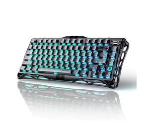 GravaStar Teclado Mercury V75 HE, 75% de efecto Hall, interruptor magnético para juegos, sondeo de 8000 Hz, 0.005RT, USB-C con cable, retroiluminación RGB, accionamiento ajustable, chasis semialuminio