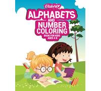 Gravax Alphabets and number coloring book for kids ages 4-8