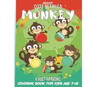 Gravax Cute Detailed Monkey illustrations Coloring Book for Kids Age 7-12
