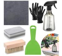 Grave Cleaning Kit - Tombstone Care Tools | Comprehensive Cleaning Set with Cloth Gloves, Brush, Spray Bottle, Scraper, and Sponge, Perfect for Grave, Tombstone, Monument, Cemetery, Churchyard,