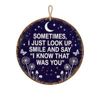 Grave Decorations Hangable Round Metal Sympathy Pendant