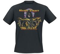 Grave Digger Knights of The Cross Hombre Camiseta Negro L, 100% algodón, Regular