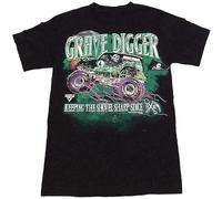 Grave Digger T-Shirt Funny Birthday Cotton tee Vintage Gift for Men Black XXL
