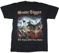 Grave Digger The Clans Will Rise Again Heavy Speed Metal - Camiseta unisex para hombre, color negro, Negro, M