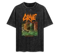 Grave Into The Grave Swedish Death Metal Music Album Mens Unisex T-Shirt Graphic Print Top Black tee 3XL