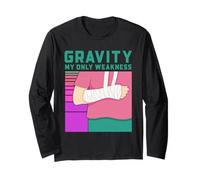 Gravedad Broken Bone Recovery Doctor Cast Lesión Humor Broma Manga Larga