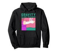 Gravedad Broken Bone Recovery Doctor Cast Lesión Humor Broma Sudadera con Capucha