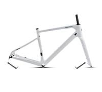 Gravel Cuadro De Bicicleta De Carretera Carbono 700C 45/48/51/54CM Cuadro Freno Disco Delantero 12x100mm Trasero 12x142mm Cuadro Con Eje Pasante Enrutamiento Interno Ligero ( Color : White , Size : 51