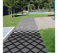 Gravel Ground Grid 2 Inch Thick, Driveway Stabilization Grids for Parking, Gardens, Driveways, Patios,black(4x5m/13x16ft)