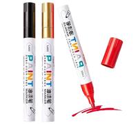Gravestone Paint Marker, 3pcs Tombstone Inscription Repair Set, 5.39x0.55inch Restoration Pens with Weather Resistant Ink Design, Sturdy Precision Tip System, Cemetery Memorial Lettering Tool for Use