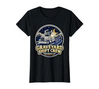 Graveyard Shift Crew Trucking Co Truck Company Halloween Camiseta gráfica económica, Mujer, Negro, M