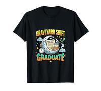 Graveyard Shift Graduate Night Hustle Life Camiseta