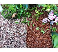 Gravilla de piedra pizarra para cubrir y eliminar las hierbas del jardín, patio, camino y plantas, granito rojo, de 10 a 14 mm, 1 kg