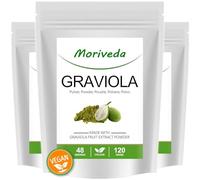 Graviola en polvo - 360g extracto vegano de graviola de Brasil - 3 x 120g de MoriVeda