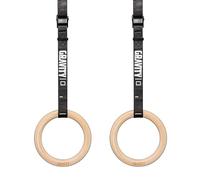 Gravity Fitness Anillas de Gimnasia de Madera Correas Ajustables y Hebillas - Anillas Olímpicas Premium para Calistenia, Ejercicios de Cuerpo Completo para Entrenamiento en Casa y Gimnasio