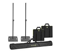 Gravity LS 431B - Soporte de iluminación de base cuadrada con 3 soportes M20 para discoteca DJ, bolsas de transporte