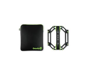 Gravity LTS 01 B SET 1 - Soporte ajustable para ordenadores portátiles y controladores, incluida funda protectora de neopreno