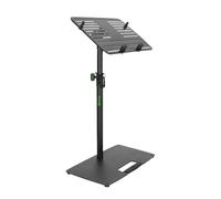 Gravity LTS T 02 B - Soporte universal para ordenador portátil con clavijas de sujeción ajustables y base de acero, negro