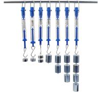 Gravity Measurement and Tension Measurement 1-30N Spring Dynamometer Bar Physics Mechanical Experiment Instrument Transparent Cylindrical Tube Spring Dynamometer
