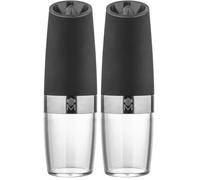GRAVITY PEPPER MILL 6.3X20.2CM S/S, Negro (Paquete de 2)