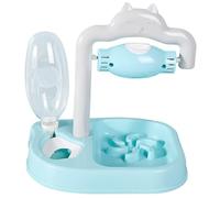 Gravity Waterer - Juguete interactivo de comida y agua para perros, 3 en 1, comedero de plástico giratorio antideslizante para gatos