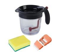 Gravy Fat Separator - Oil Control Pitcher For Healthy Cooking | Food Grade With Built In Strainer, Clear Measuring Cup, Pour Spout Design, For Diet Meals Home Dining