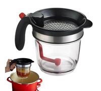 Gravy Fat Separator - Separador de grasa para gravy, 1 L grase Strainer, Fats skimmers grease containers, Fats Separators For Greases Cooking Chef Meat Soup Oil Frying Grill BBQ Food