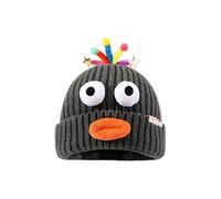 (Gray) Adorkable Unisex Beanie Hat Girls Full Lips Style Photo Props Versatile Baggy Cap Hat for Autumn and Winter Yellow
