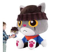Gray Cat Plush, Soft Stuffed Kitten Toy, Cute Collectible Anime-Inspired Plush, Adorable Home Decoration for Bedroom, Living Room, Offices, 7.87x6.3 inches
