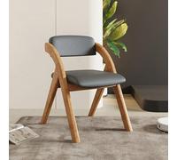 Gray Folding Dining Chairs with Cushions, Wooden Foldable Chairs for Kitchen, Living Room, Balcony & Office - Space-Saving Comfort & Style