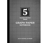 Gray Graph Paper Notebook | 5 Squares Per Inch - Indexed Grid: Perfect For Students And Teachers | Modern and Minimalist Gray | For Highly Organized and Precise Work | 110 Pages | 8.5 X 11 Inches