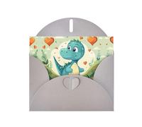Gray JKIEGOQ Little Dinosaur in Green Grass - Tarjeta de felicitación de 10 x 15 cm para Navidad, día de San Valentín, boda, tarjetas de invitación a fiestas