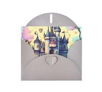 Gray JKIEGOQ - Tarjeta de felicitación con diseño de castillo de cuento de hadas de 4 x 6 pulgadas para Navidad, día de San Valentín, boda, tarjetas de invitación de fiesta