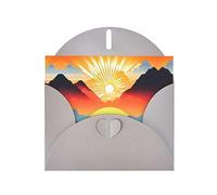 Gray JKIEGOQ - Tarjeta de felicitación con estampado de amanecer brillante de 4 x 6 pulgadas para Navidad, día de San Valentín, boda, tarjetas de invitación de fiesta