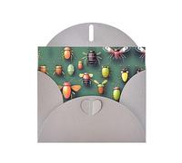 Gray JKIEGOQ - Tarjeta de felicitación con estampado de atlas de insectos de 10 x 15 cm para Navidad, día de San Valentín, boda, tarjetas de invitación de fiesta