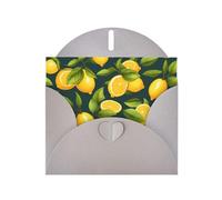 Gray JKIEGOQ - Tarjeta de felicitación con estampado de fruta de limón de 4 x 6 pulgadas para Navidad, día de San Valentín, boda, tarjetas de invitación de fiesta