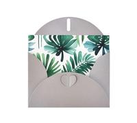 Gray JKIEGOQ - Tarjeta de felicitación con hojas de palmera tropical, impresiones en acuarela, 4 x 6 pulgadas para Navidad, día de San Valentín, boda, tarjetas de invitación de fiesta