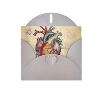 Gray JKIEGOQ - Tarjeta de felicitación de anatomía humana con diseño de corazón de 4 x 6 pulgadas para Navidad, día de San Valentín, boda, tarjetas de invitación de fiesta
