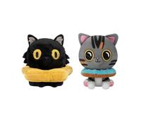 (Gray)Ralph and Bella Plush Toy Cartoon Cat Stuffed Animal Doll for Children Brithday Xmas Gift