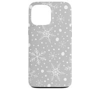 Gray Snowflakes Pattern Winter Christmas Holidays Snow Carcasa para iPhone 13 Pro MAX