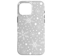 Gray Snowflakes Pattern Winter Christmas Holidays Snow Carcasa para iPhone 16 Pro MAX