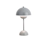 (Gray)Table Lamp Nordic Danish Flower Bud Table Lamp, Wedding Room, Bedroom, Desk Decoration, Lamp, Bedside Lamp (Rechargeable) TA