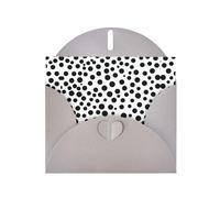 Gray WHJSHOP - Tarjeta de felicitación con estampado de lunares blancos y negros, papel nacarado de alta gama, doble cara, efecto perlado, hebilla de amor, sobre de papel perlado