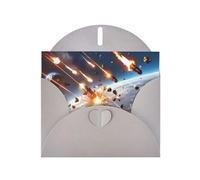 Gray WHJSHOP - Tarjeta de felicitación con impresión de asteroide, papel nacarado de alta gama con efecto perla de doble cara