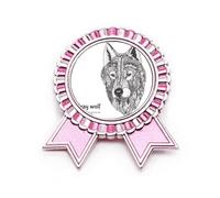 Gray Wolf Friend Company - Broche para caballero, color rosa, Medium, Metal