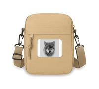 Gray Wolf Hunts Fiercely Art Deco - Bolso cruzado para teléfono celular, bolso de hombro